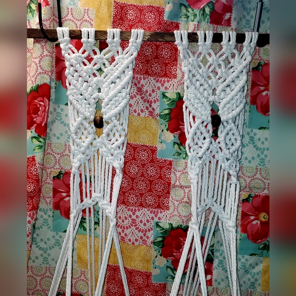 NEW - Handcrafted Custom Double Macrame Plant Hanger - Picture 2 of 11